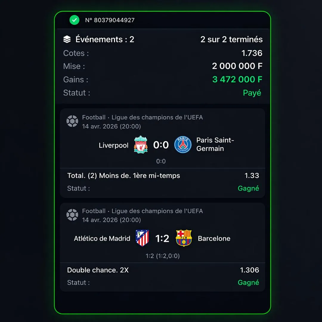 Gain pronostic sportif PronoScout analyse #2