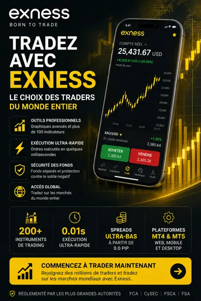 Trader avec Exness et des outils professionnels
