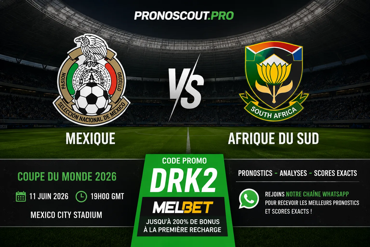 Mexique vs Afrique du Sud
