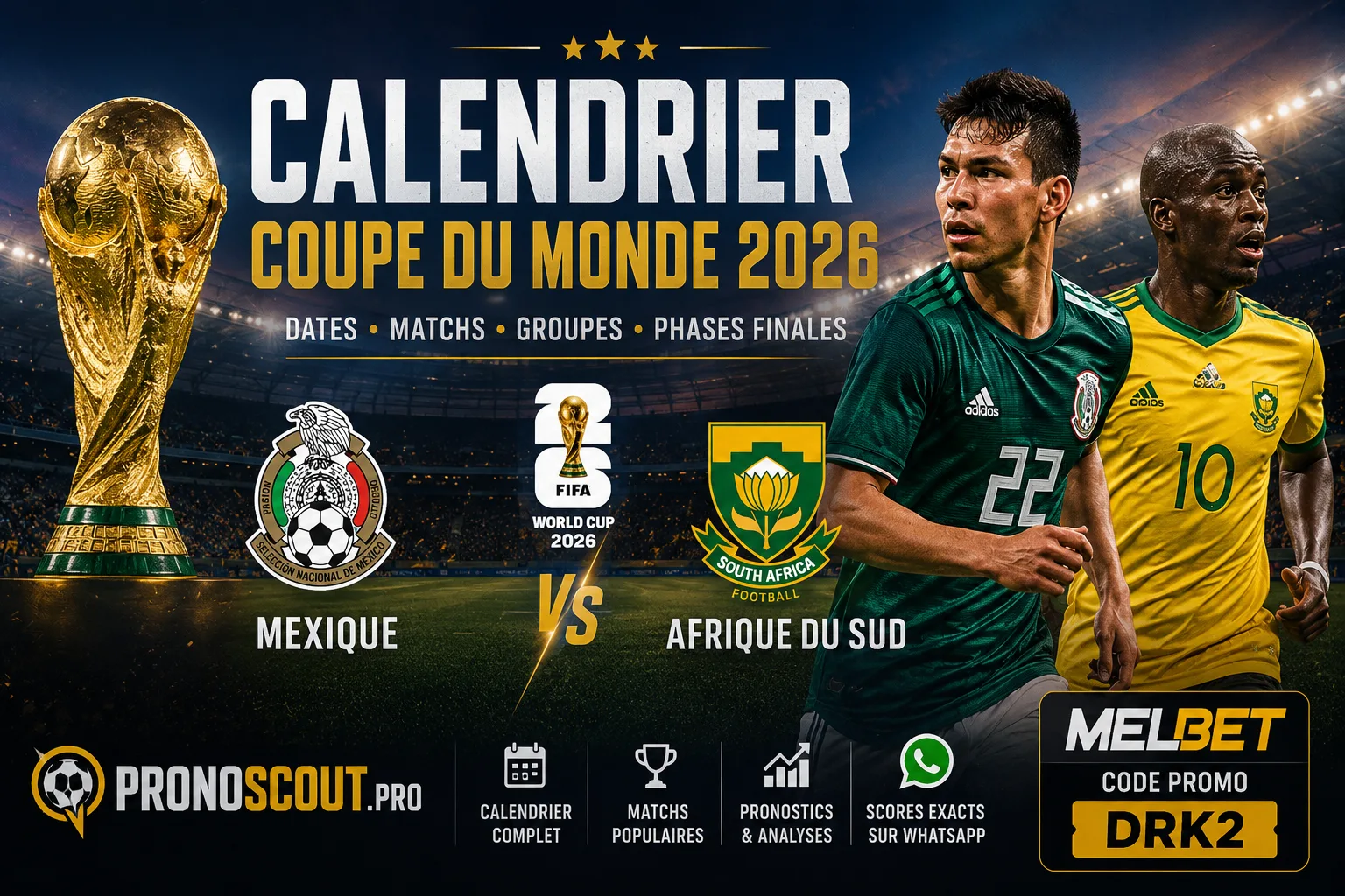 Calendrier Coupe du Monde 2026