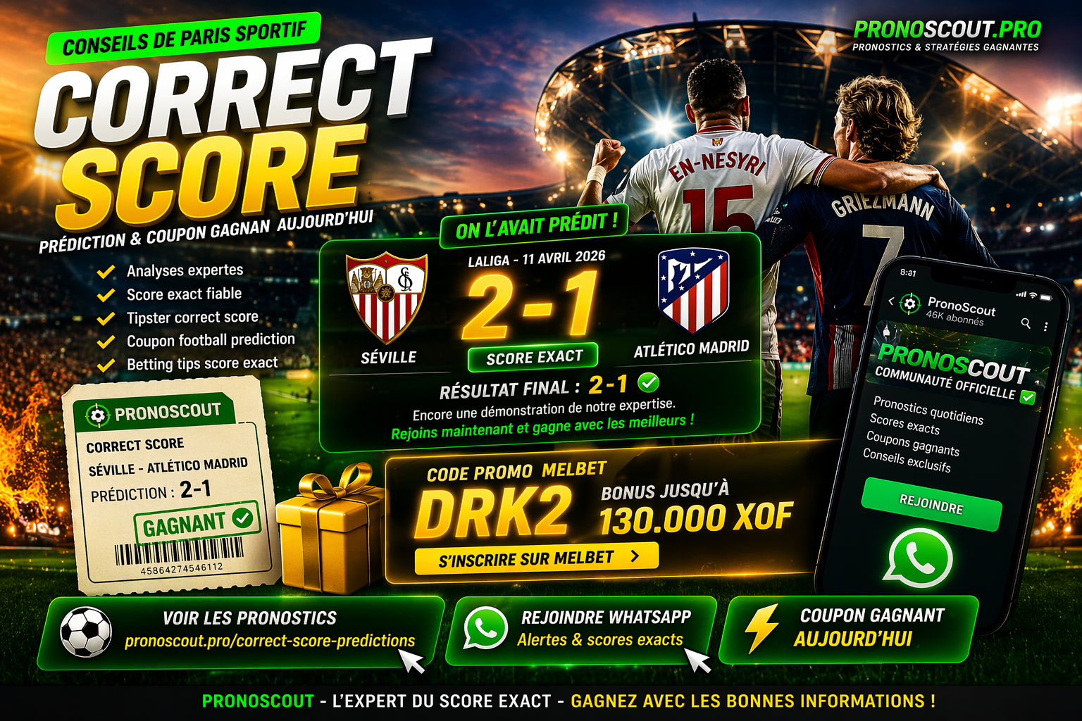 Correct Score Prediction – Coupon Gagnant Aujourd’hui | PronoScout