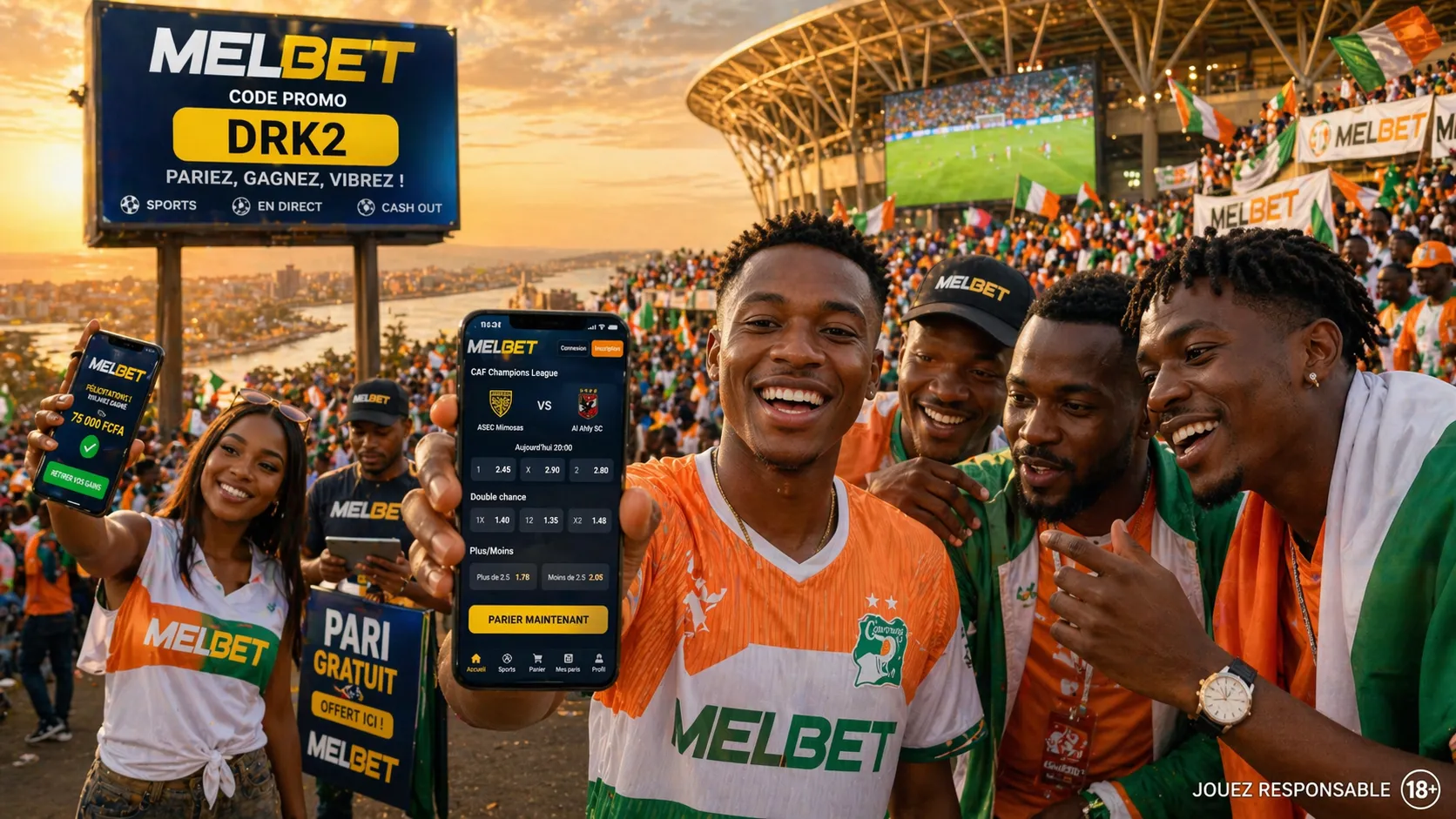 Code promo MelBet Côte d’Ivoire : DRK2 – Bonus exclusif et pronostics score exact