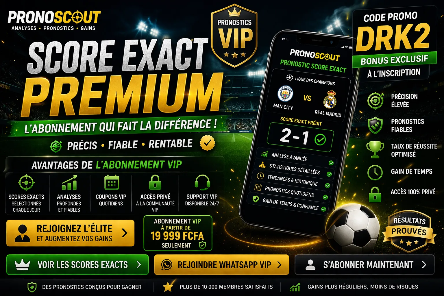 Abonnement Score Exact Pronostics Premium