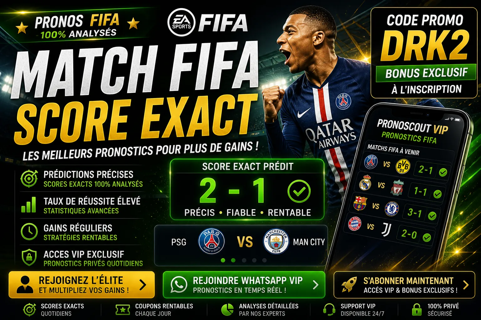 Match FIFA Pronostic Score Exact Fiable