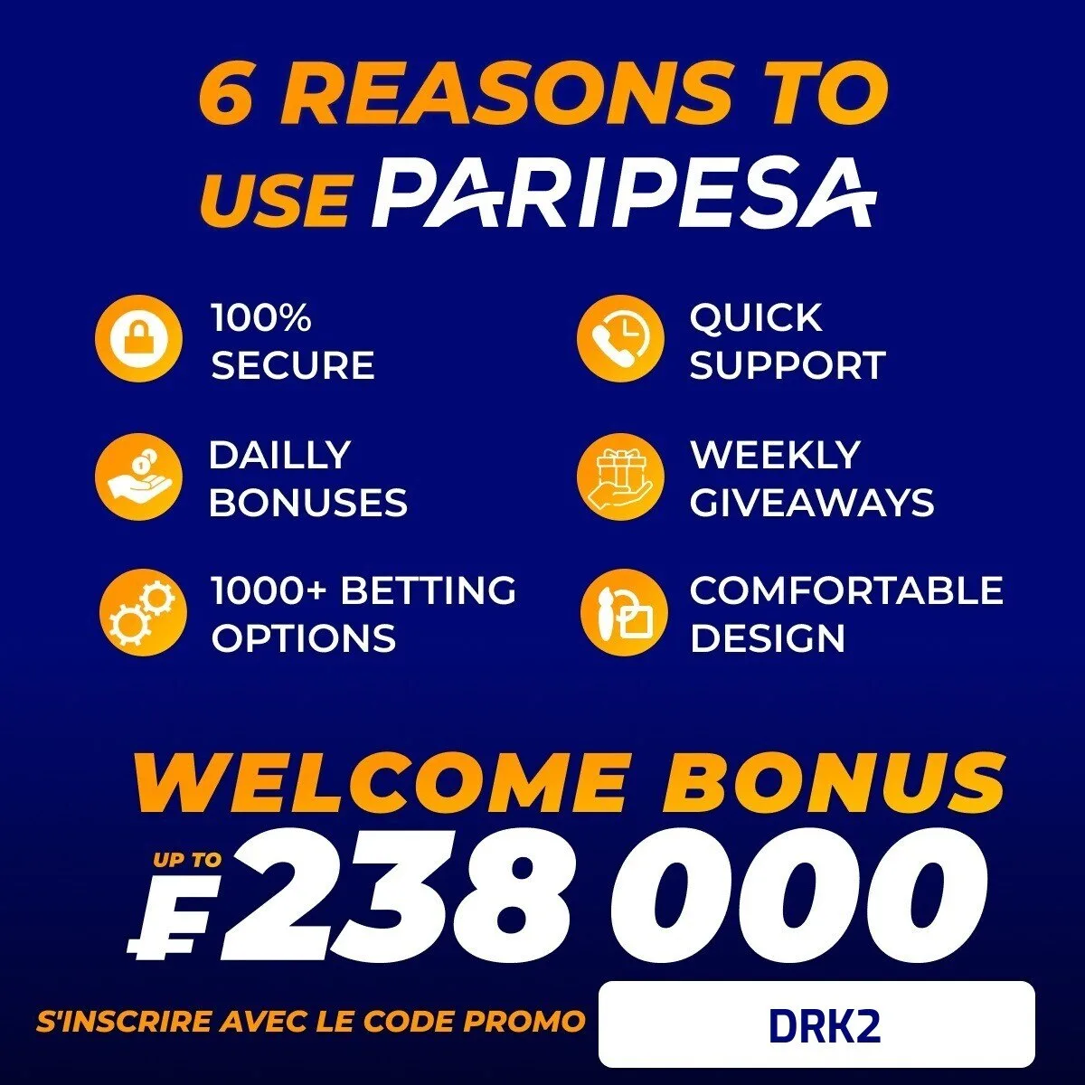 Code Promo PariPesa DRK2 - Paripesa - PronoScout DRK2